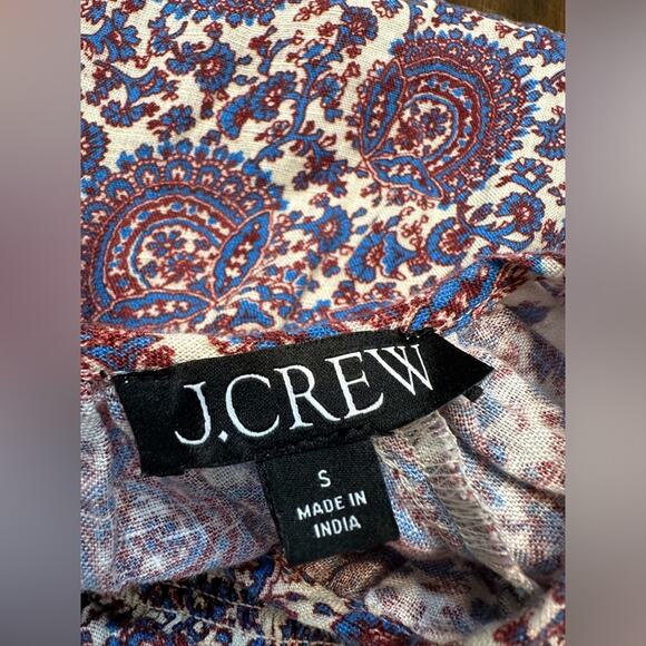 J.Crew Palermo smocked-waist mini dress in linen floral bouquet size small - Picture 7 of 10